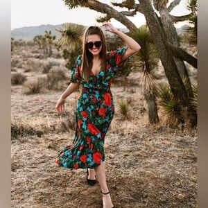 Anthropologie Abel the Label Fantasy Floral Tiered Maxi Dress